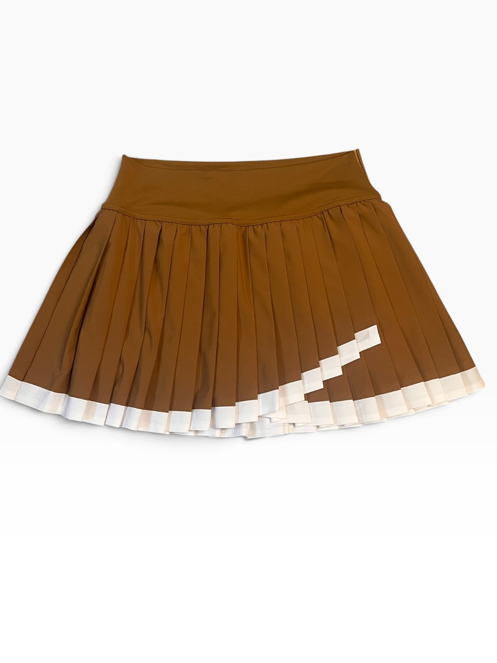 Offline by Aerie Pleated Tennis Skirt Skort Size Medium Brown White Pickleball